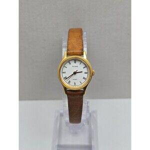 Vintage Pulsar by Seiko Women Quartz Gold Tone 21mm Watch Dainty New Battery